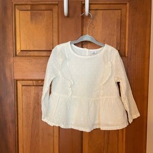 Baby Gap 3 Year Old Toddler White Polka Dot Blouse
